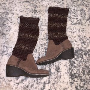 Women’s Crochet Knit Tall Ugg Boots Size 7